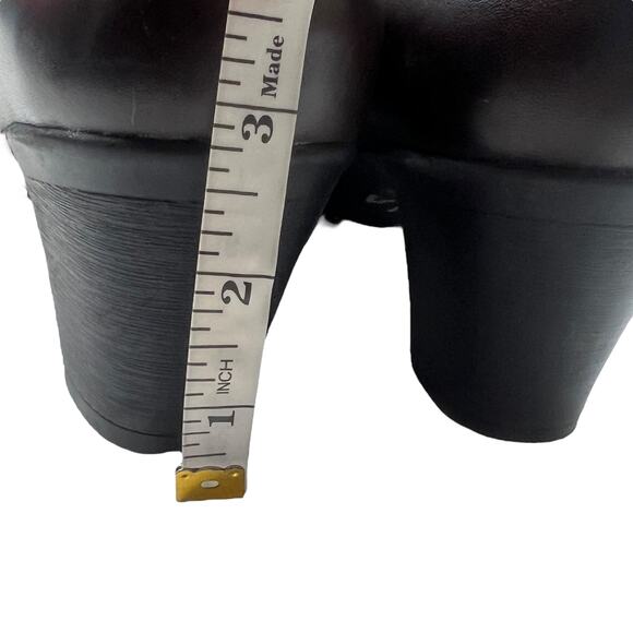 Clarks Ankle Boots Brown Leather Style 80826 Stacked Heel Shoe Bootie Womens 8W - Picture 7 of 12